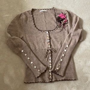 Nanette Lepore dainty cashmere top size 6 MINT